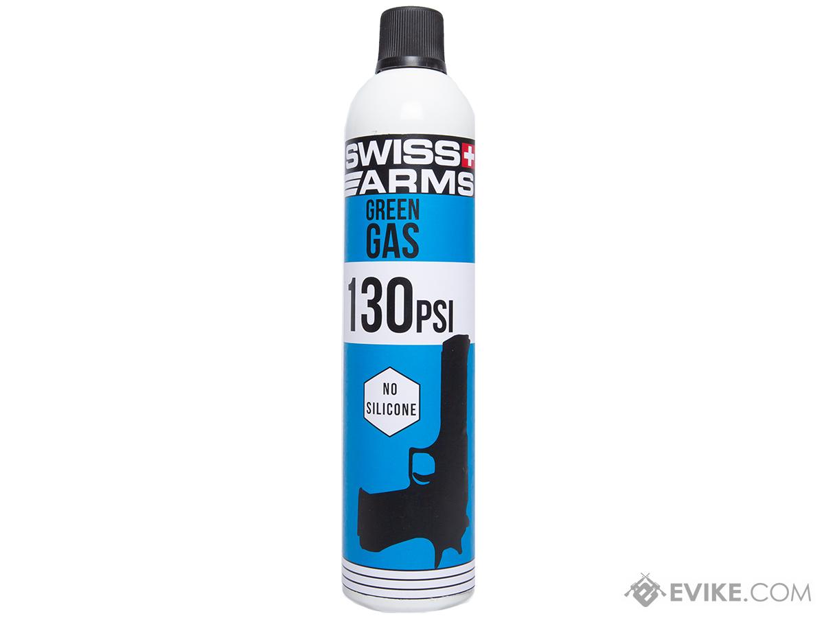 Swiss Arms Green Gas Bottle (Model: Non-Lubricated / 760ml / 130 PSI / Single Bottle)