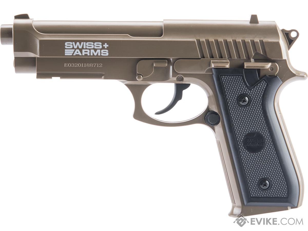 Pistola Airsoft Swiss Arms SP P92, sistema cápsulas CO2, capacidad 20  bolas, peso 970 gramos, 110 m/s, 361 fps, 38292 Baratas, Precios y Ofertas