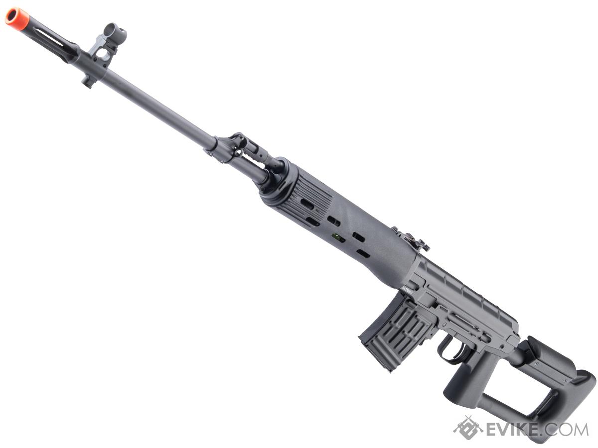 CYMA Aluminum Receiver SVD-S Airsoft AEG High Power Sniper Rifle w/ Fixed Stock (Package: Gun Only)