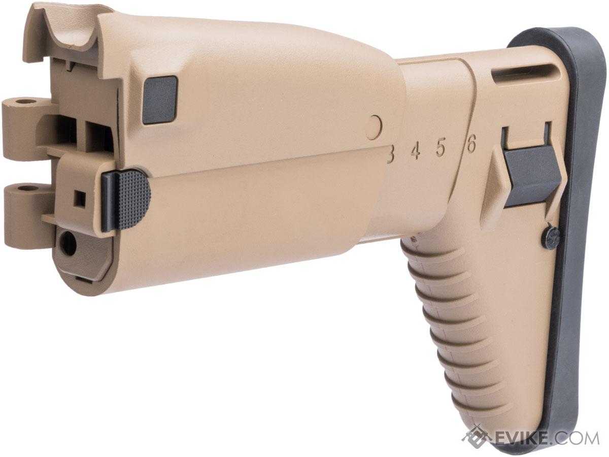 CYMA Replacement Complete Stock for Cybergun SCAR-L Airsoft AEG Rifles (Color: Tan)