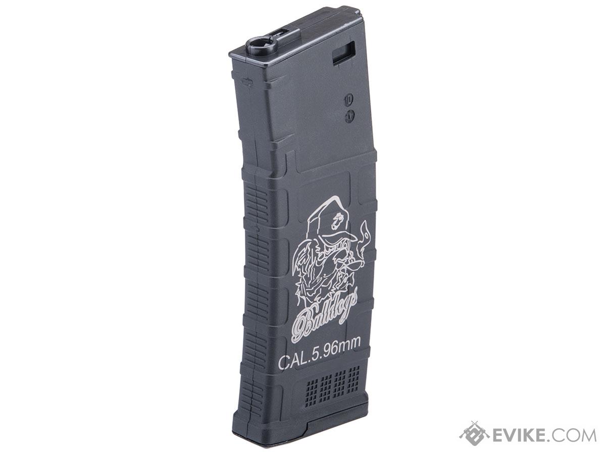 CYMA 220rd Mid-Cap Laser Etched Polymer Magazine for M4/M16 Series Airsoft AEG Rifles (Style: Bulldogs)