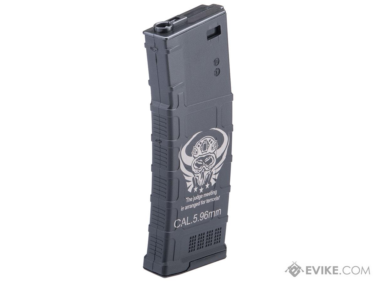 CYMA 220rd Mid-Cap Laser Etched Polymer Magazine for M4/M16 Series Airsoft AEG Rifles (Style: Judge)
