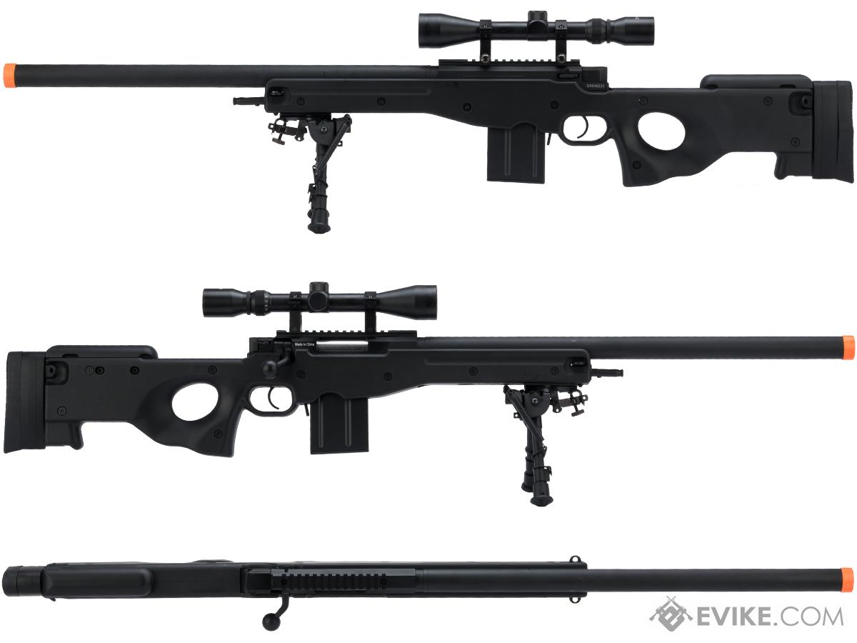 CYMA Airsoft MK51 Replica Bolt Action Sniper Rifle scale 1:1 w/bipod Scope  BLACK