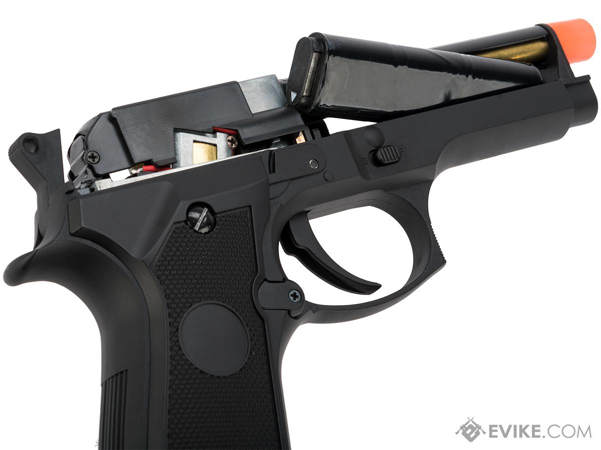 Airsoft-Pistolet électrique M9 AEP Tan CM126 / Mode Coup Unique ou  rafales/Couleur Tan/Plastique et métal/Puissance 0.5 Joule : :  Sports et Loisirs