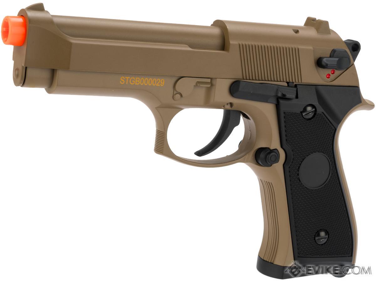 CYMA AEP Full Auto Select Fire M9 Airsoft AEP Pistol Package (Color: Tan),  Airsoft Guns, Airsoft Electric Pistols -  Airsoft Superstore