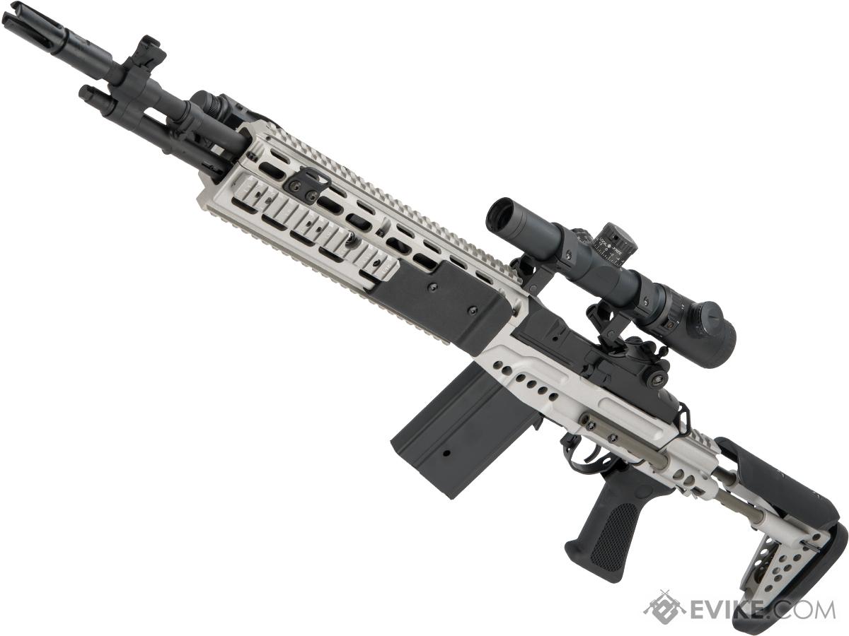 CYMA Sport Full Metal M14 EBR Designated Marksman Rifle Airsoft AEG (Color: Silver / EBR Stock)