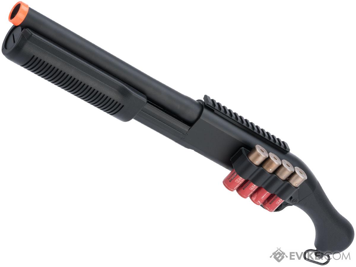 CYMA Standard M870 3-Round Burst Multi-Shot Shell Loading Airsoft Shotgun (Model: AOW-A Standard / Black)