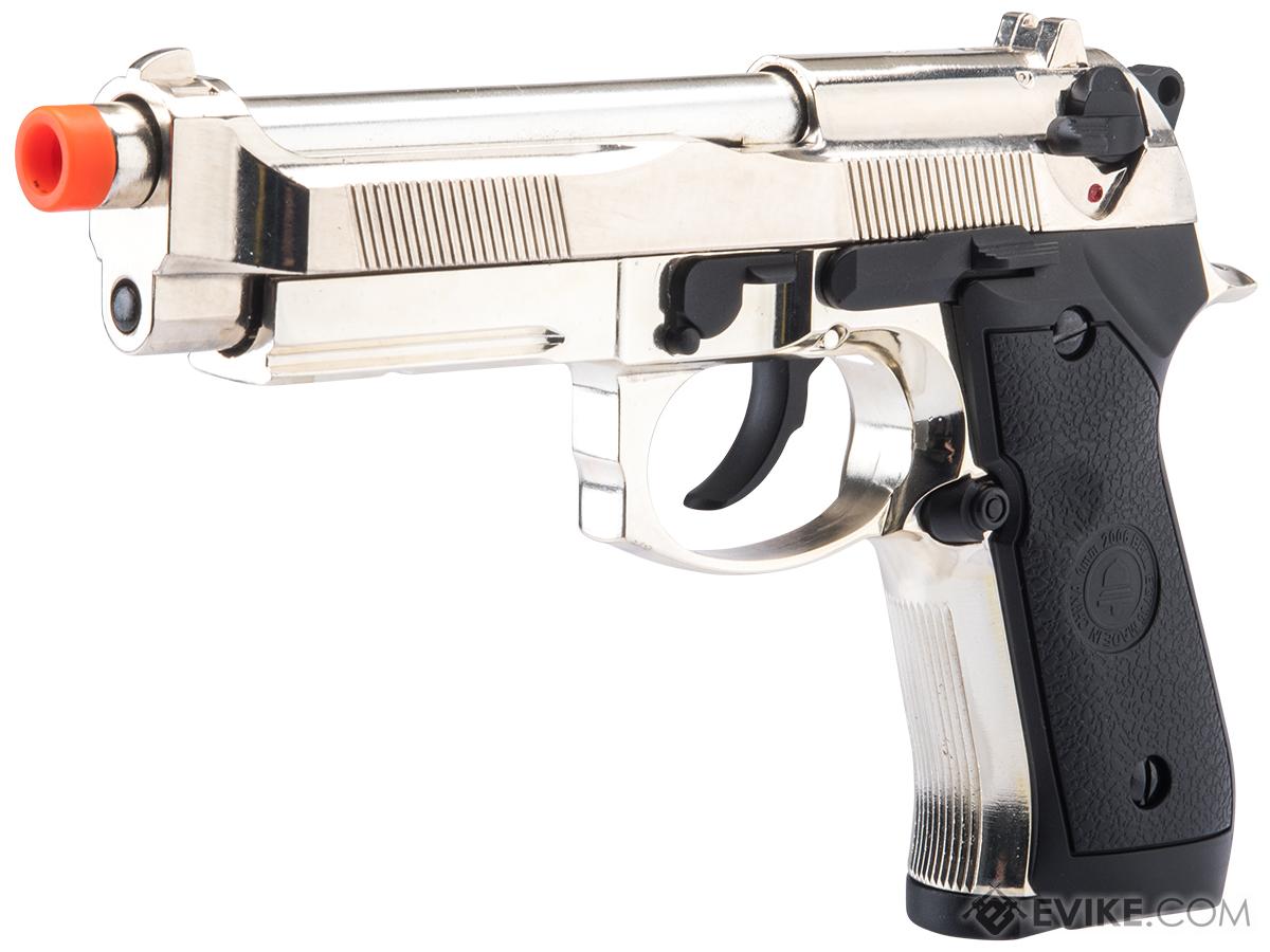 Double Bell M92 Tactical Gas Blowback Airsoft Pistol (Color: Chrome)