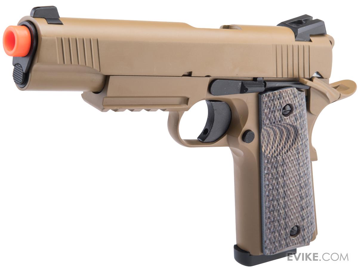 Double Bell M1911 CQBP Gas Blowback Airsoft Pistol (Color: Tan-Snake)