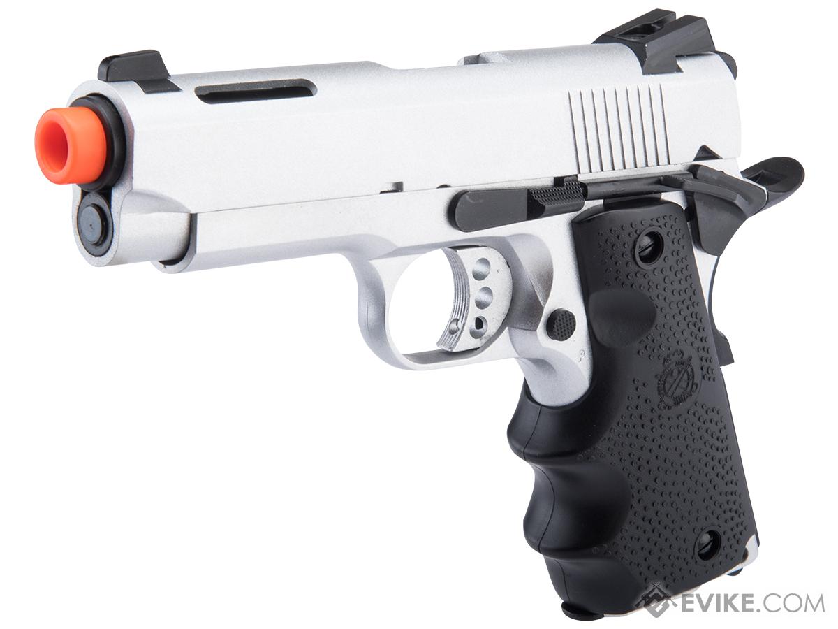 Double Bell V1 Japanese Spec. Compact Airsoft Gas Blowback Pistol (Color: Silver-Black)