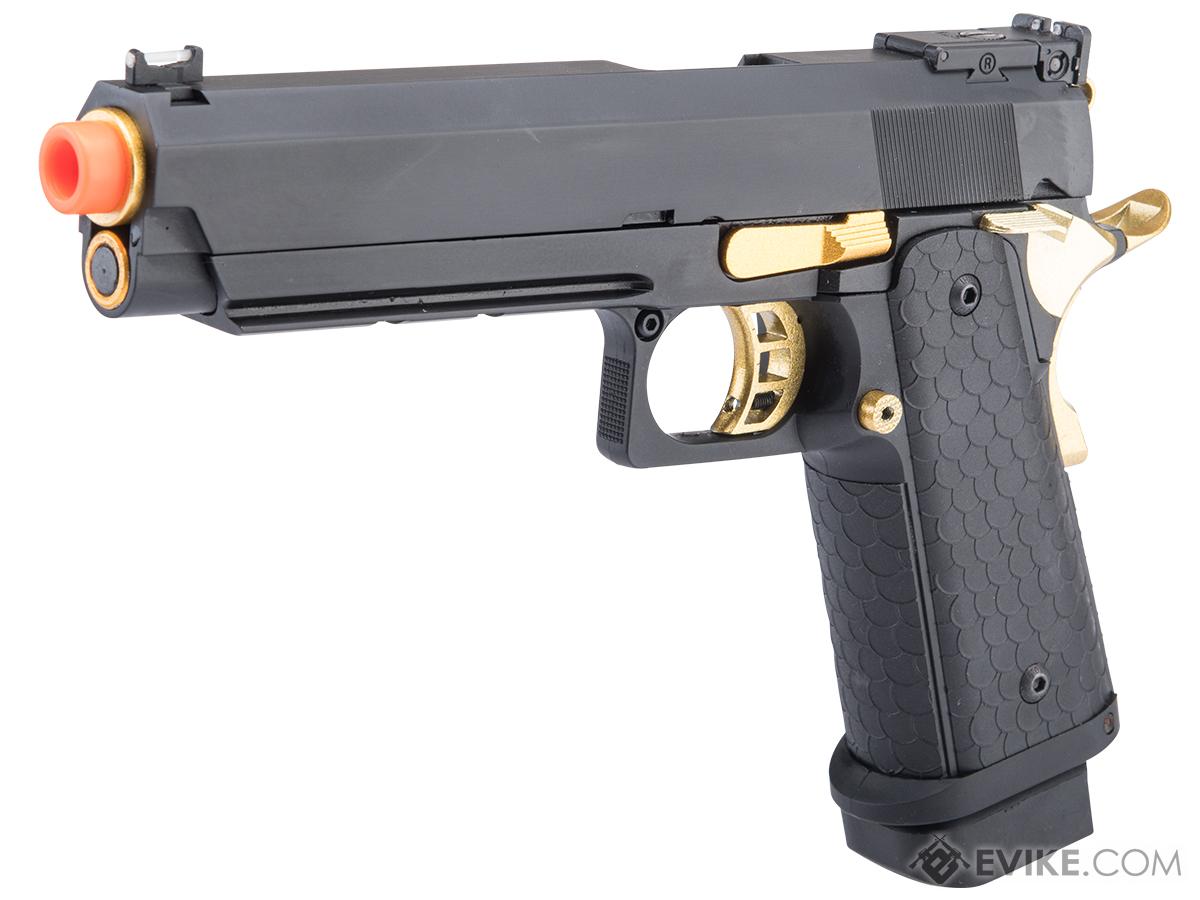 Double Bell Hi-CAPA 5.1 Gas Blowback Airsoft Pistol (Color: Black-Gold / Green Gas)