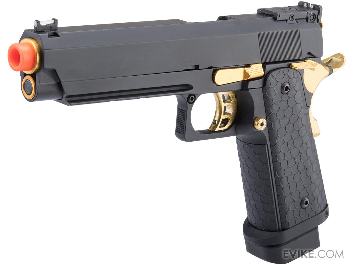 Double Bell Hi-CAPA 5.1 Gas Blowback Airsoft Pistol (Color: Black-Gold / CO2)