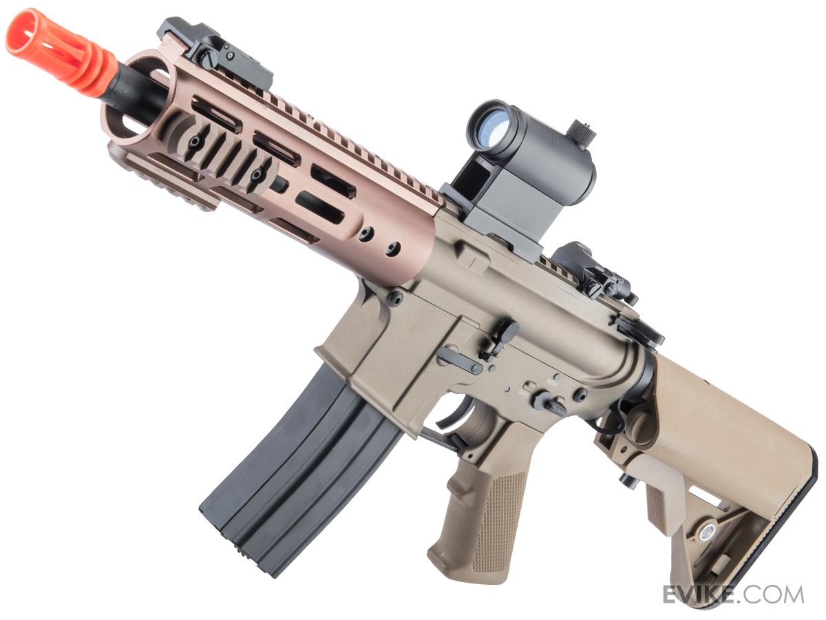 Double Bell Full Metal AR15 M4 SR-30 Airsoft AEG Rifle w/ 7.25 M-LOK Handguard (Color: Tan)