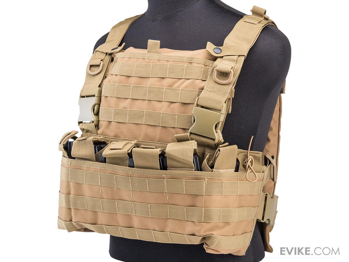 Defcon "MPS" Modular Pouch System Chest Rig (Color Flat Dark Earth