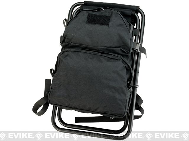 Defcon Gear Tactical Back Pack Chair - Black