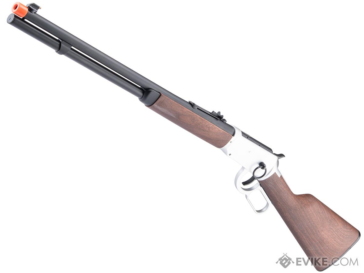 Double Bell M1894 CO2 Lever Action Shell Ejecting Rifle (Model: Imitation Wood / Silver)