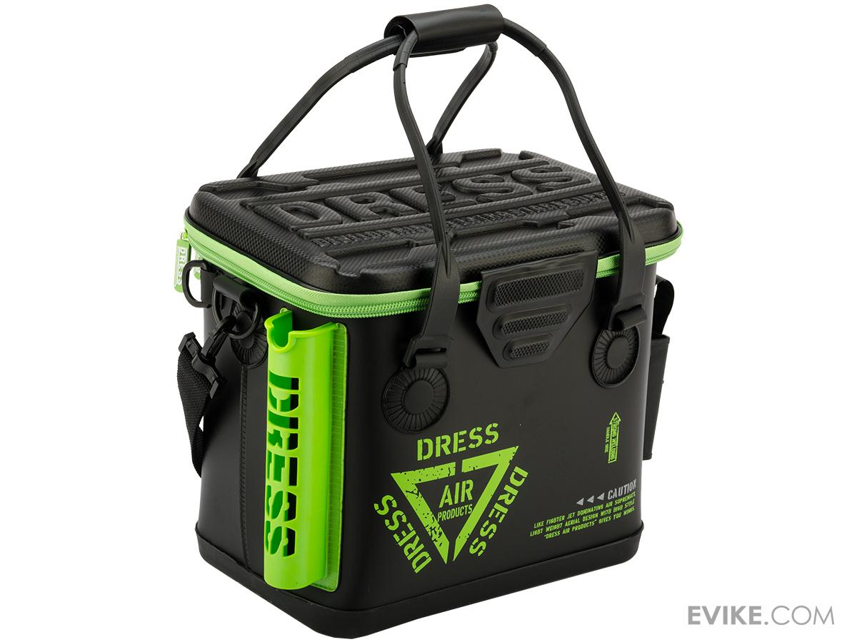 DRESS Bakkan Mini +PLUS Tackle Bag w/ Built-in Rod Holder (Color: Black & Lime Green)