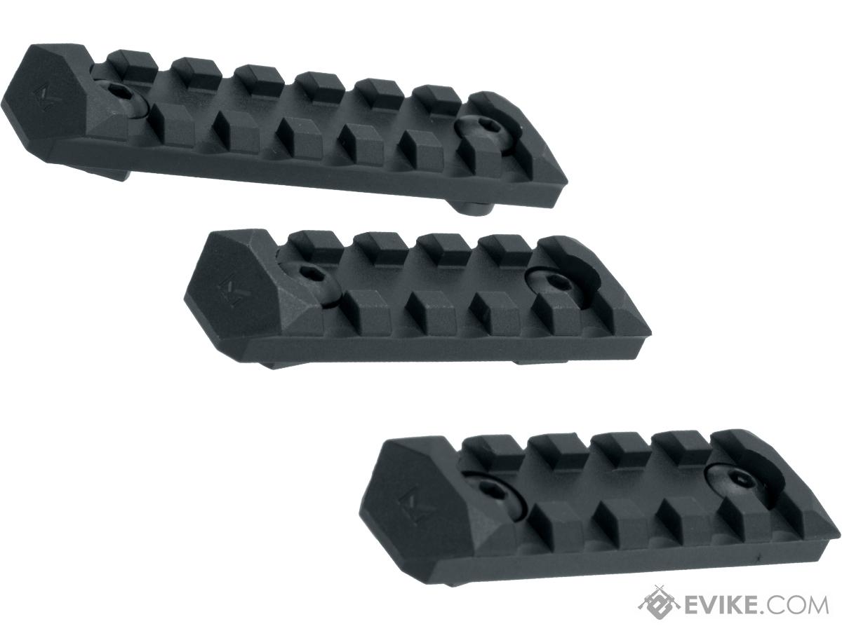 DyTac Polymer M-LOK Rail Segments Set (Color: Black / 2x5 Slot Rail / 1x7 Slot Rail)