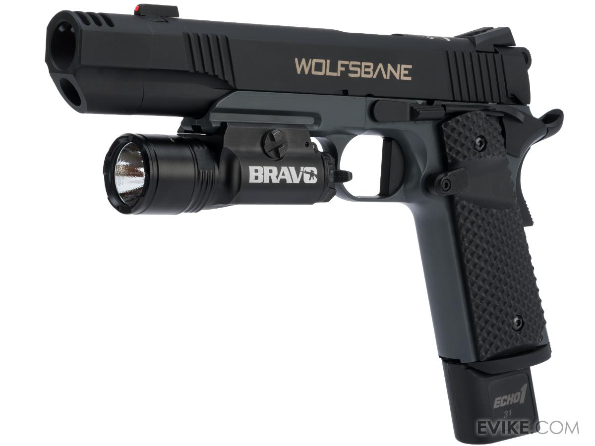 Echo1 Wolfsbane 1911 Airsoft GBB Pistol (Model Gun + Tac Light), Airsoft Guns, Gas Airsoft
