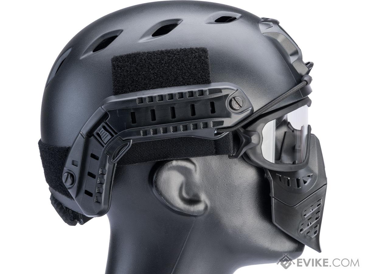 TMC Full Face Mask with Removable ANSI 87.1 Goggles (Color Black