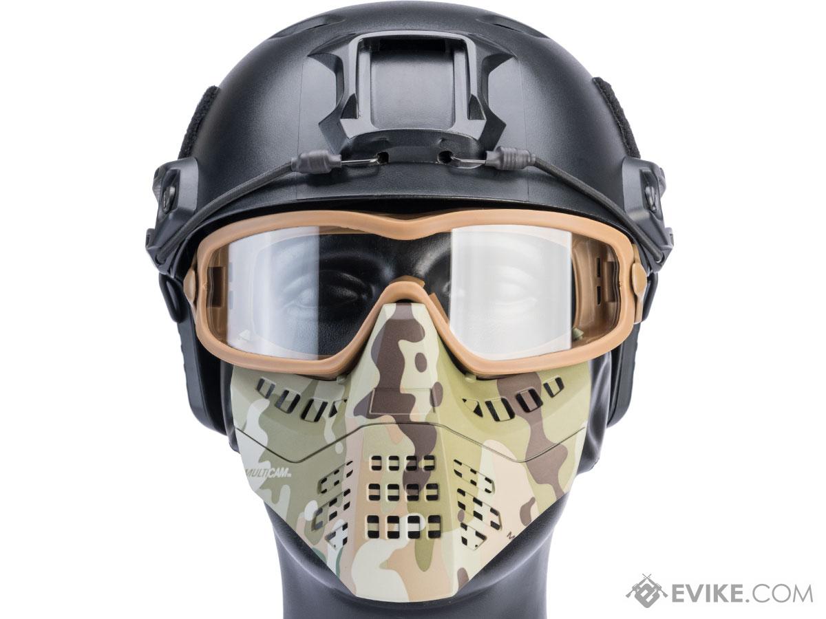 TMC Full Face Mask with Removable ANSI 87.1 Goggles (Color Multicam