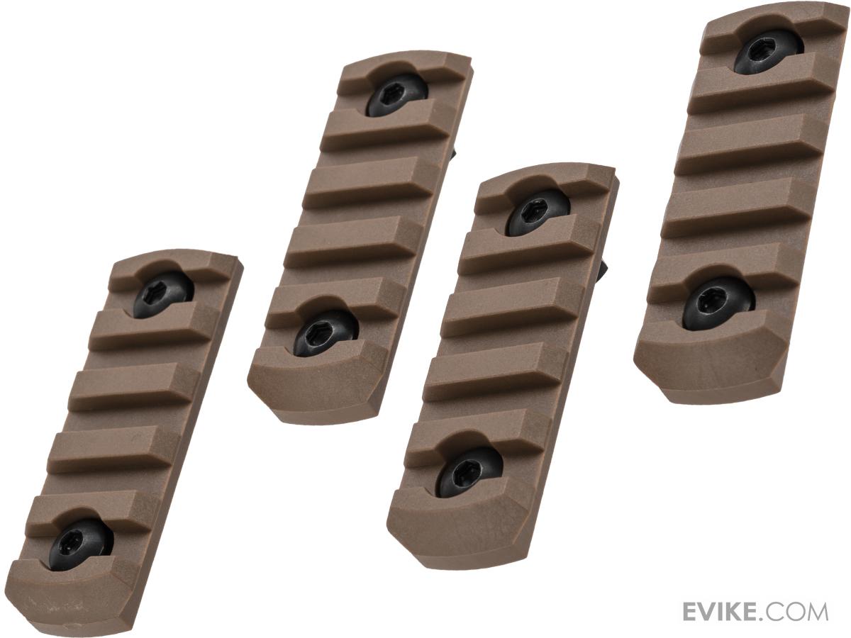 TMC Nylon Fiber Picatinny M-LOK Rail Section (Length: 5 Slot / Coyote Brown)