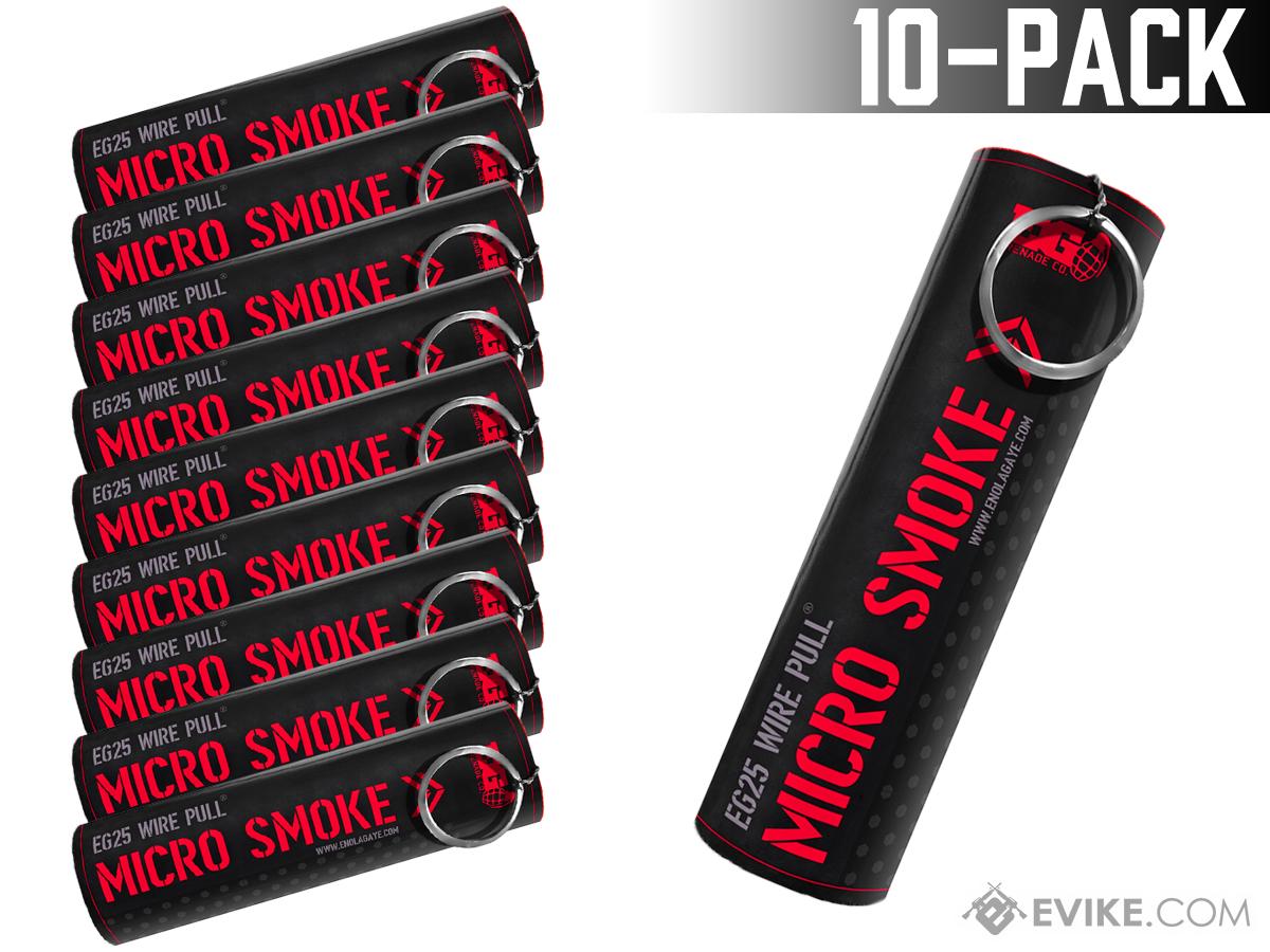 Enola Gaye EG25 Micro Smoke Grenade - Set of 10 (Color: Red)