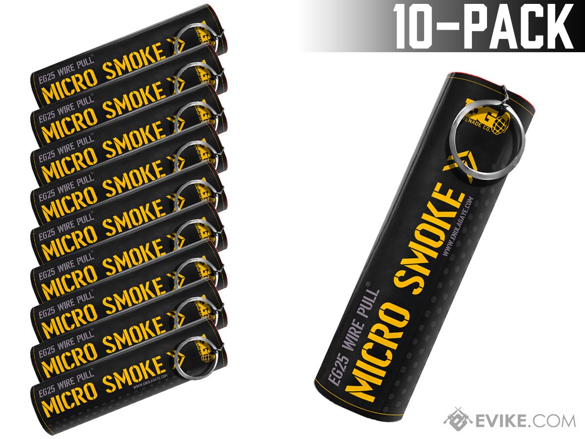 Enola Gaye EG25 Micro Smoke Grenade - Set of 10 (Color: Yellow)