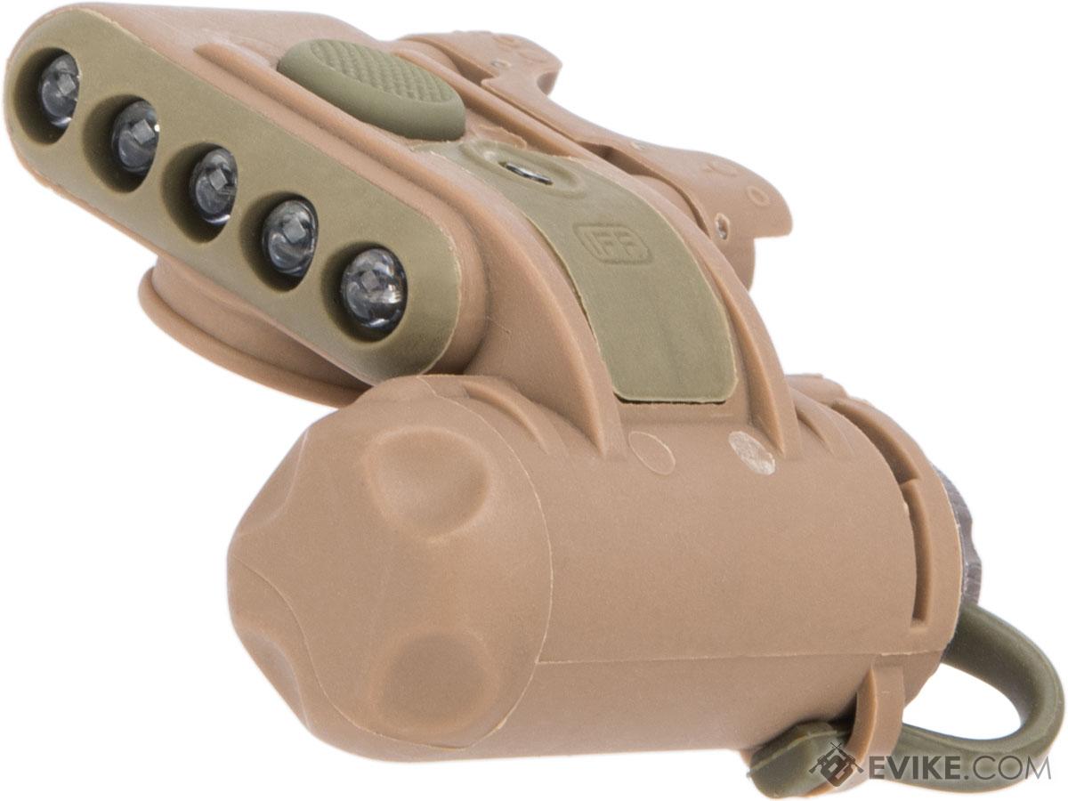 Element Airsoft Gen.2 Helmet Light w/ Helmet and Rail Mount (Color: Desert Tan)