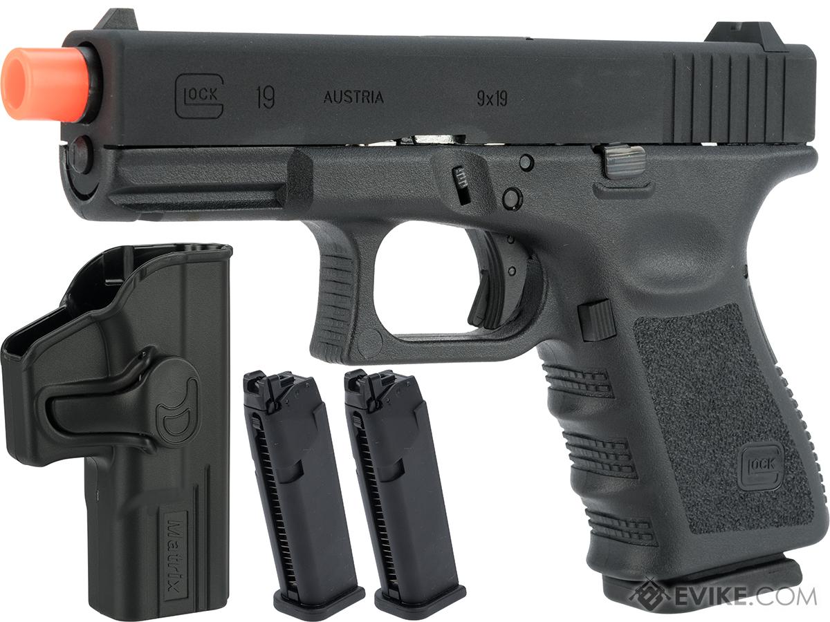 Elite Force Fully Licensed GLOCK 19 Gen.3 Gas Blowback Airsoft Pistol (Type: Green Gas / Carry Package)