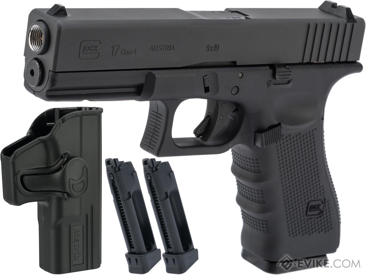 Umarex Fully Licensed GLOCK 17 Gen4 Gas Blowback Airsoft Training Pistol by KWC (Model: CO2 / Carry Package)