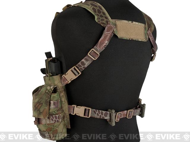 Emerson Split Front Chest Rig w/ Pouches - Woodland Serpent, Tactical ...