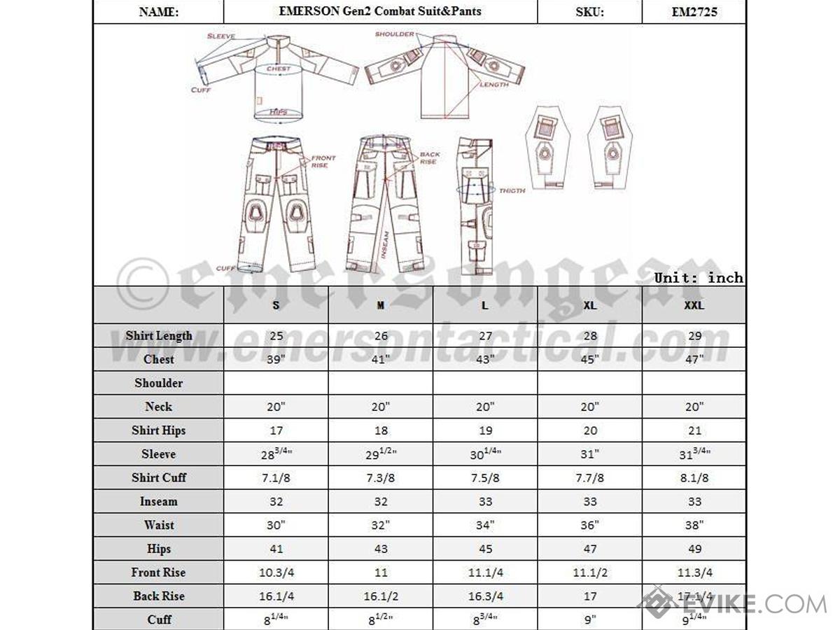 Female Ocp Size Chart