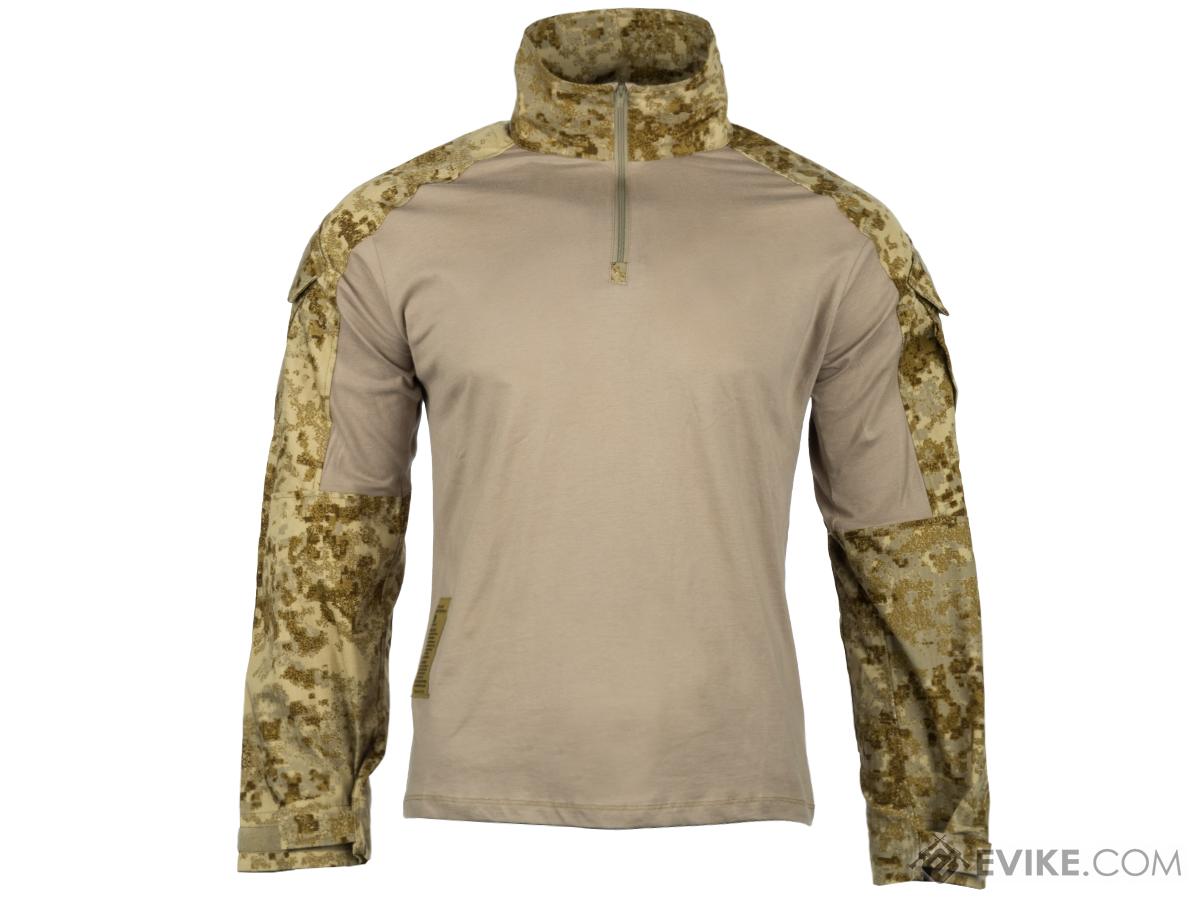 EmersonGear 1/4 Zip Tactical Combat Shirt (Color: Pencott Sandstorm ...