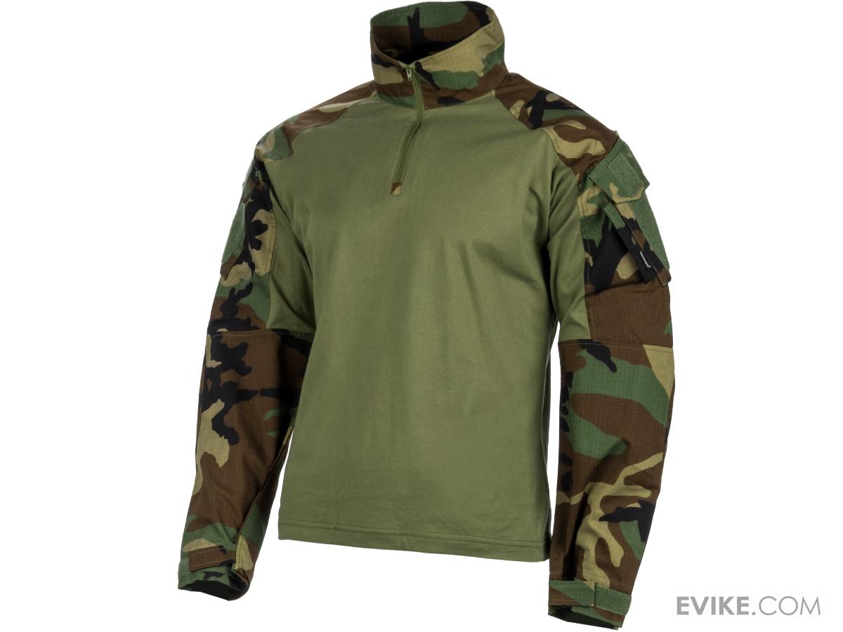 EmersonGear 1/4 Zip Tactical Combat Shirt (Color: Woodland / Large)