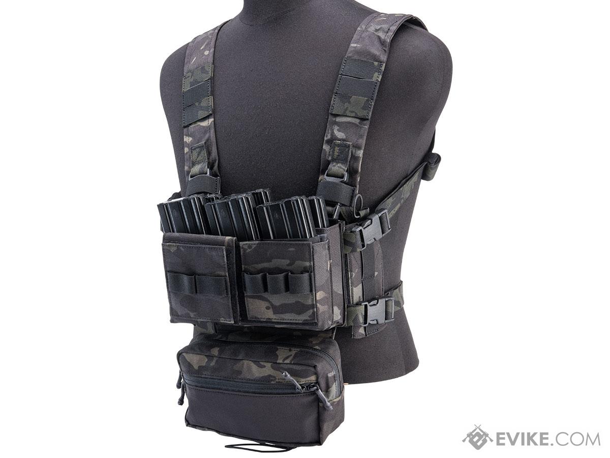 EmersonGear Mini Voyage Modular Chest Rig and Placard (Color: Multicam Black)