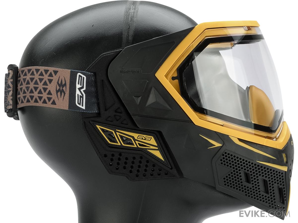Empire Paintball EVS Full Face Mask (Color Black & Gold / Clear