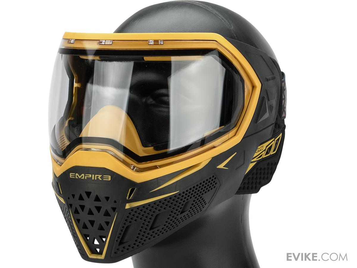 Empire Paintball EVS Full Face Mask (Color Black & Gold / Clear