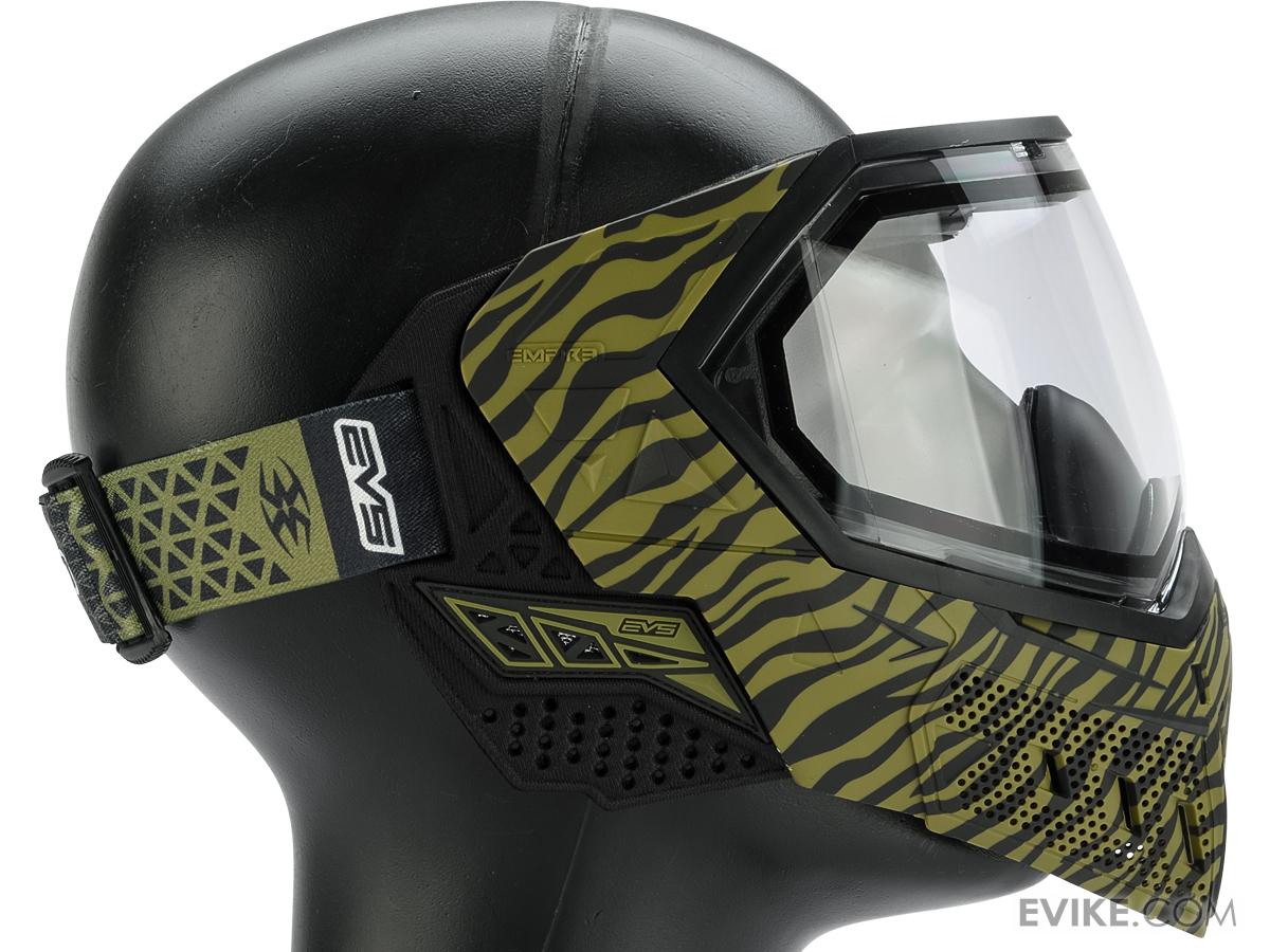 Empire Paintball EVS Full Face Mask (Color Olive Tiger Stripe / Clear