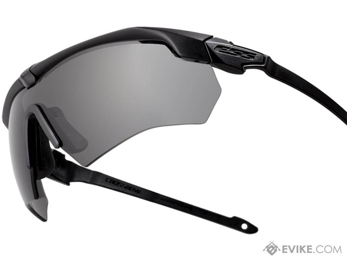 ESS Crossbow Suppressor Ballistic Eyeshield Package (Color: Black Frame / Clear and Smoke Gray Lenses)