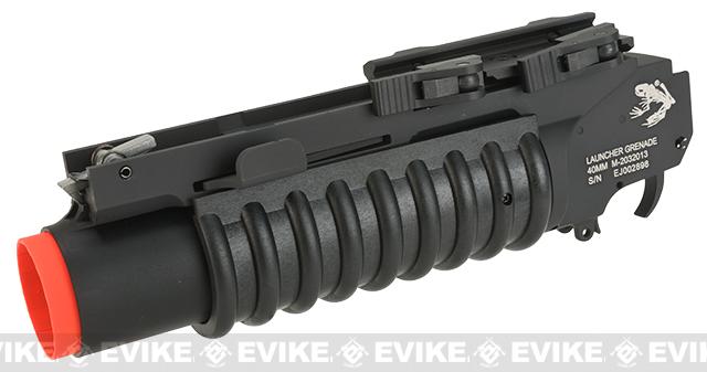 G&P Skull Frog Airsoft Quick Lock QD M203 Grenade Launcher (Color: Black / Extra Short)