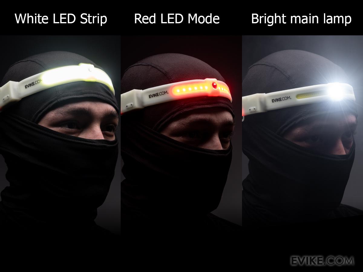Evike.com "NightGame" Rechargeable 4-in-1 Fluorescent 200 Lumen LED Headlamp