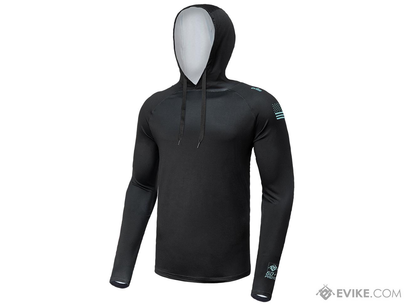 Evike.com Helium Armour UPF50 Body Protective Battle Hoodie for Fishing / Airsoft (Color: Black / 2XL)