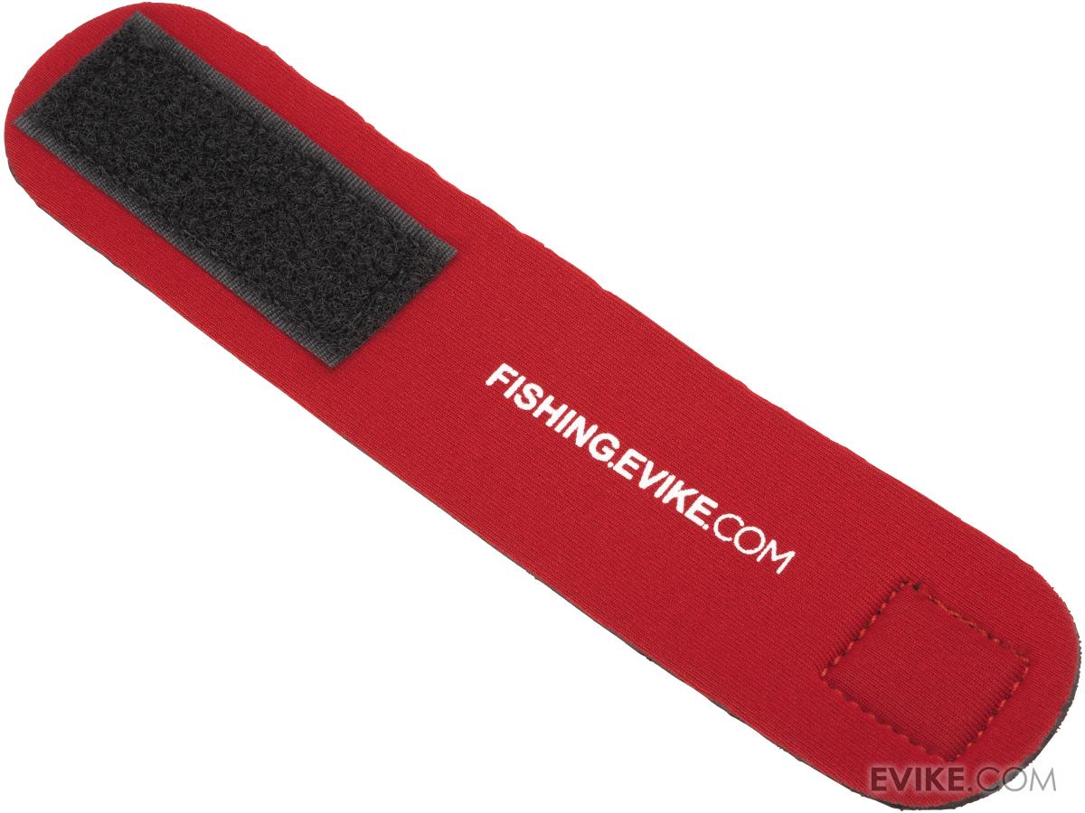 Battle Angler Snake Skin 2-Rod Neoprene Hook & Loop Rod Strap (Color: Red)