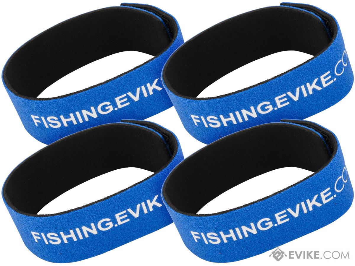 FISHING.EVIKE.COM Python Multi-Rod Hook & Loop Fishing Rod Strap (Quantity: Pack of 4)