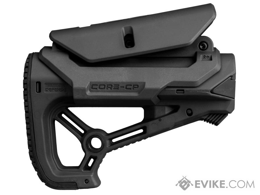 FAB Defense GL-CORE-S CP CQB Optimized Combat Stock with GCCP Cheek Rest (Color: Black)