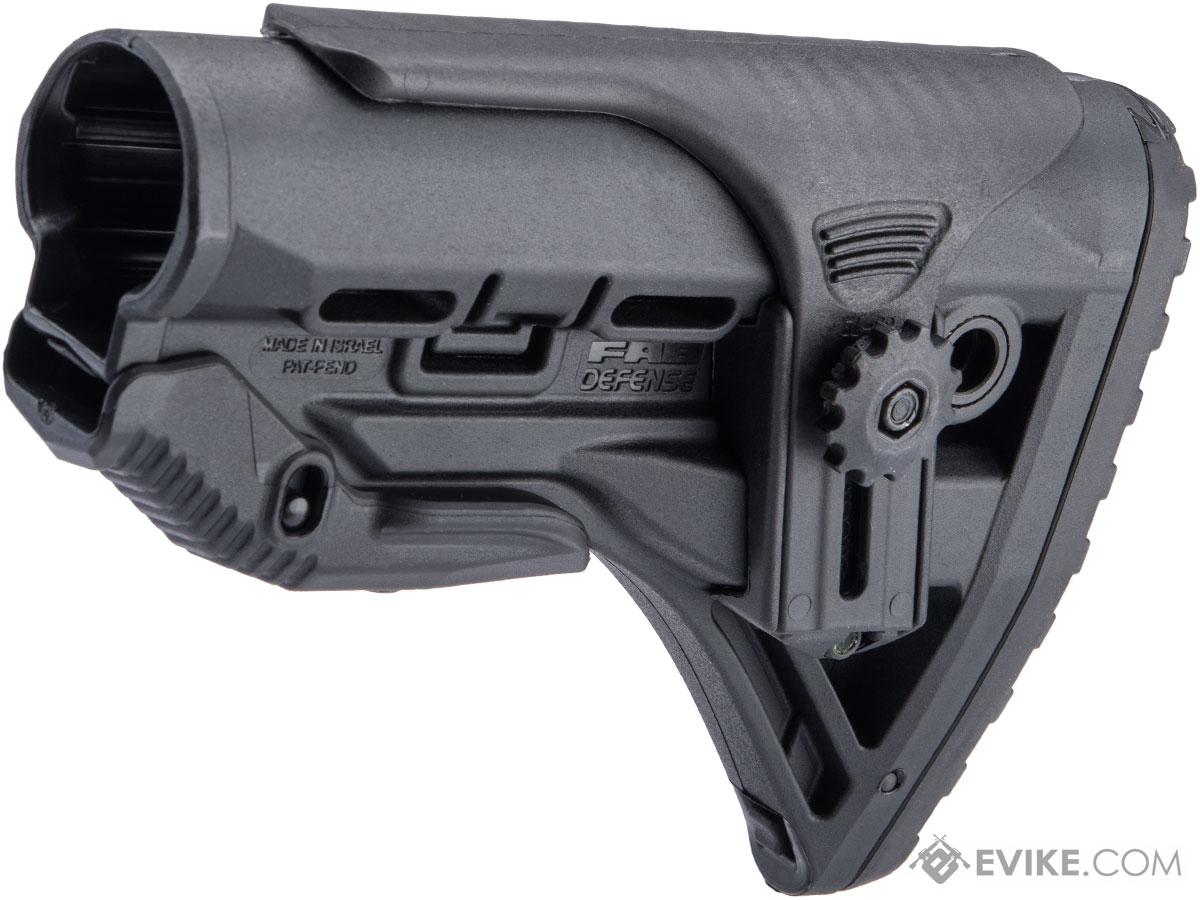 FAB Defense GL-SHOCK CP Shock-Absorbing Buttstock w/ Adjustable Cheek Rest (Color: Black)