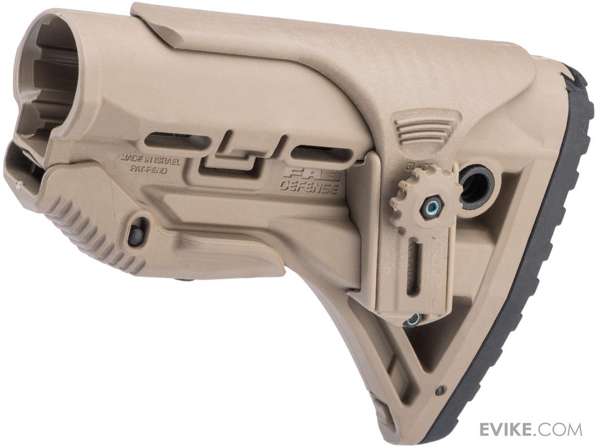 FAB Defense GL-SHOCK CP Shock-Absorbing Buttstock w/ Adjustable Cheek Rest (Color: Flat Dark Earth)