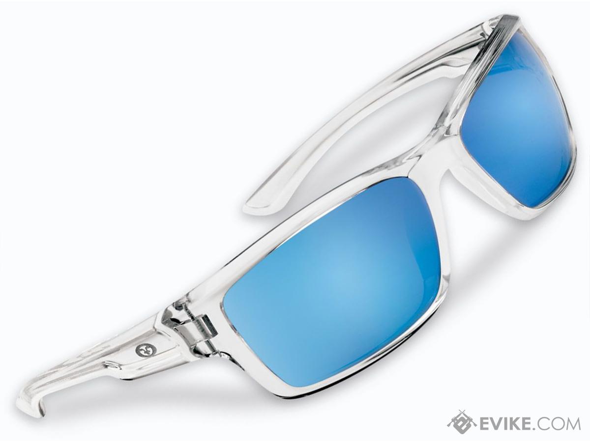 Flying Fisherman Cove Polarized Sunglasses (Color: Crystal w/ Smoke-Blue Mirror Lens)