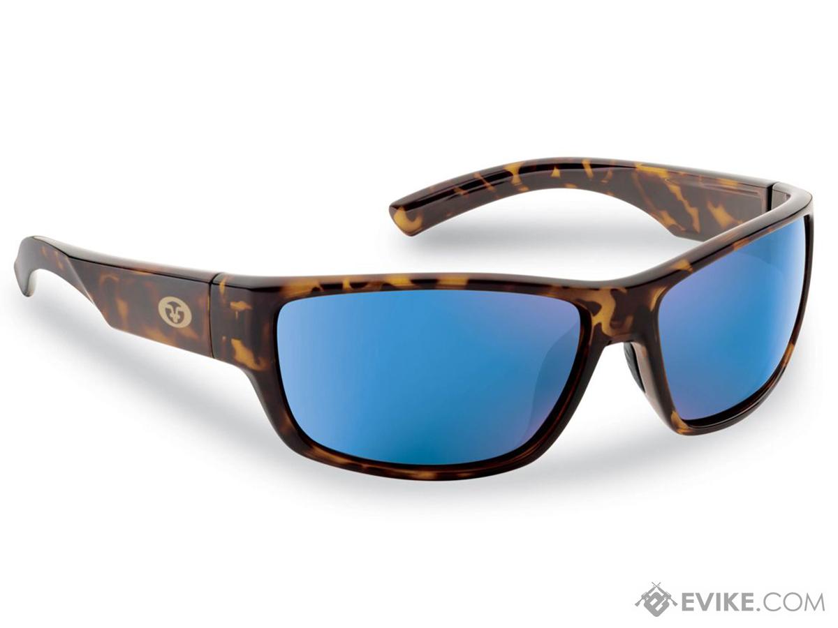 Flying Fisherman Matecumbe Polarized Sunglasses (Color: Tortoise Frame / Smoke-Blue Mirror Lens)